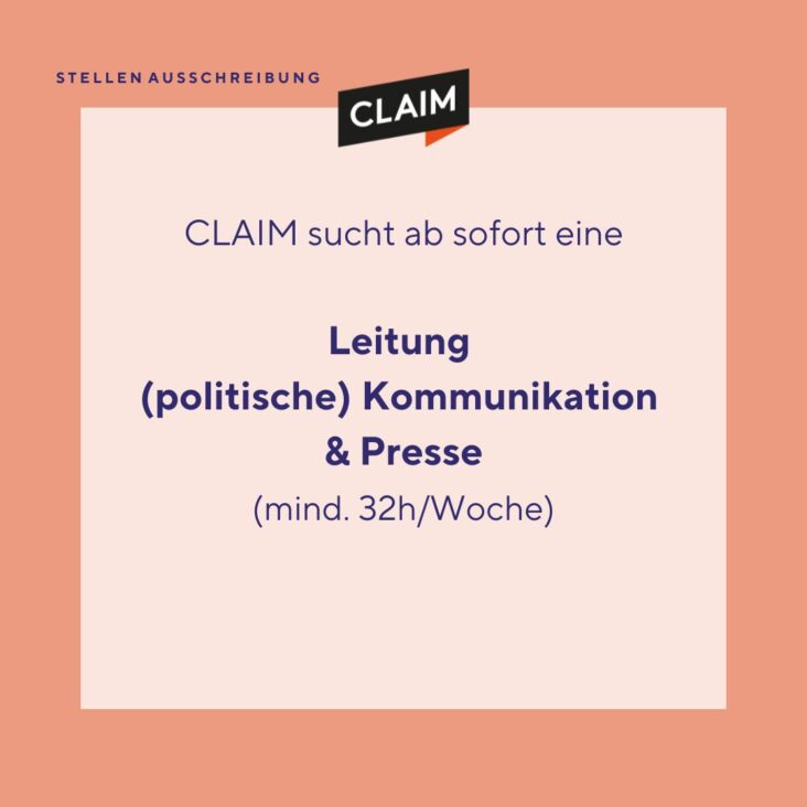 Stellenausschreibung: Leitung (politische) Kommunikation & Presse